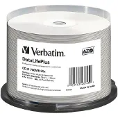 Verbatim – CD-R AZO 700mb 52x dl+ white wide printable surface non-id (43745)