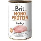 Brit Mono Protein Turkey, Koiran märkäruoka, Adult, Sensitive, 400 g