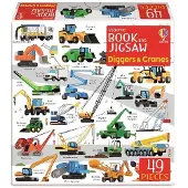 Usborne Book and Jigsaw Diggers and Cranes