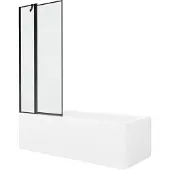 Mexen Kylpyamme Cubik paneelilla ja lasiseinällä, 160x70 cm + 80 cm