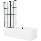 Mexen Kylpyamme Cube paneeleilla ja lasiseinällä, 180x80 cm + 100 cm (II)