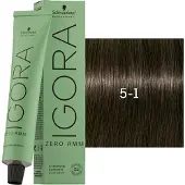 Schwarzkopf Professional IGORA ZERO AMM kestohiusväri ammoniakiton sävy 5-1 60 ml