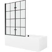 Mexen Kylpyamme Cube paneeleilla ja lasiseinällä, 180x80 cm + 120 cm (II)