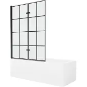 Mexen Cubik kylpyamme viimeistelyllä ja lasiseinällä, 170x70 cm + 120 cm