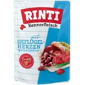 Rinti 10 x 400 g kana Pouches koiran märkäruoka
