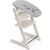 Stokke Tripp Trapp syöttötuoli ja Newborn Set -istuin Whitewash