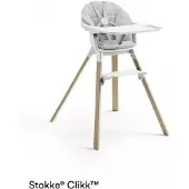 Stokke Clikk syöttötuoli ja pehmust(pkt) White/Nordic Grey
