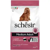Schesir 2x3kg Dog Medium Adult kinkku koiran kuivaruoka