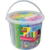 SES Creative Leikkikenttä Liidut Ämpäri Multi Multi One Size Keltainen One Size 2-8 Years Pojat, Tytöt