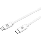 Ginza.se Cotton Braided USB-C -kaapeli, 60 W, 1,5 m, valkoinen