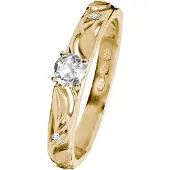 Kohinoor Ofelia timanttisormus topaasilla keltakulta 033-480T-02-155