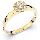 Festive Bella halo-timanttisormus 18-606-015-KK-HSI1