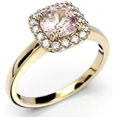 Festive Joanna Morganiitti halo-timanttisormus 14-636-086M-KK-HSI1