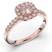 Festive Josefiina Morganiitti halo-timanttisormus 14-597-052M-PK-HSI1