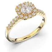 Festive Josefiina halo-timanttisormus 14-597-052-KK-LABGVS1
