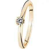 Kohinoor Vega timanttisormus keltakulta 033-445-05-175