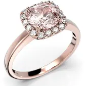 Festive Jennifer Morganiitti halo-timanttisormus 14-638-116M-PK-LABGVS1
