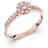 Festive Bella Morganiitti halo-timanttisormus 14-607-025M-PK-HSI1