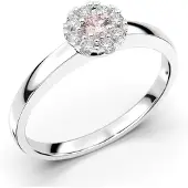 Festive Bella Morganiitti halo-timanttisormus 18-606-015M-VK-HSI1
