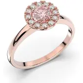 Festive Isabella Morganiitti halo-timanttisormus 14-594-042M-PK-HSI1