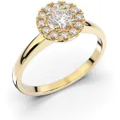 Festive Isabella halo-timanttisormus 18-594-042-KK-HSI1