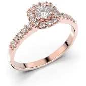 Festive Janette halo-timanttisormus 14-566-040-PK-HSI1