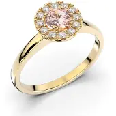 Festive Isabella Morganiitti halo-timanttisormus 14-594-042M-KK-HSI1
