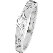 Kohinoor Ofelia timanttisormus topaasilla valkokulta 033-480VT-02-175