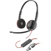 HP Blackwire 3220 Stereo USB-C Black Headset +USB-C/A Adapter (Bulk) Kuulokkeet Langallinen Pääpanta Toimisto/puhelukeskus USB Type-C (8X2J9A6)