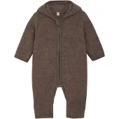 Huttelihut Pram Suit Wool Fleece - Brown - 86