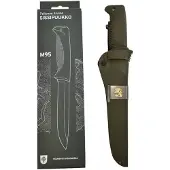 Peltonen Knives Sissipuukko Hunter M95, Vihreä + vaakuna Design by J-P Peltonen