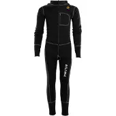 Aclima Kids' Warmwool Overall Jet Black Kerrasto setit 130