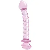 Dream Toys Glaze Glass – Rosebud Spiral lasidildo G-pisteelle 22,9 cm