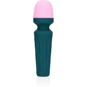 Loveline - Mini wand-vibraattori, pienikokoinen, tehokas, silikoninen, pinkki/vihreä