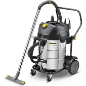 Kärcher NT 75/2 Tact² Me Tc, Kuiva ja märkä, Musta, Ruostumaton teräs, Paperi, Rotaatio, 75 L, 148 l/s