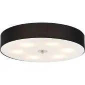 QAZQA Maalaismainen kattovalaisin musta 70 cm - Drum