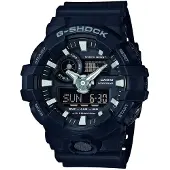Casio G-SHOCK GA-700-1BER, Rannekello, urosliitin, hartsi, ruostumaton teräs, musta, hartsi, musta