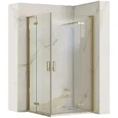 REA Hugo Double suihkukaappi 100x100 harjattua kultaa