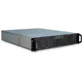 Inter-Tech 2U-20255, Teline, Palvelin, Musta, Ruostumaton teräs, ATX, mikro ATX, Mini-ATX, Mini-ITX, Terästä, HDD, Verkko, Teho (88887105)