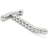 Kiotos Steel - Solid Penis Plug Curved With T Handle