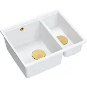 Quadron Logan 150 valkoinen graniitti pesuallas