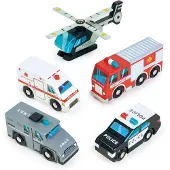 Tender Leaf Toys Emergency Vehicles - Multi/patterned - ONE SIZE
