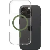 PanzerGlass CARE by Urban Combat MagSafe -suojakotelo, Apple iPhone 16 Pro, kirkas / vihreä