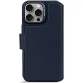 Decoded Leather Detachable Wallet Case w/MagSafe for iPhone 16 Pro Max - Navy