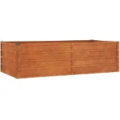 vidaXL Korotettu kukkalaatikko ruoste 160x80x45 cm Corten teräs
