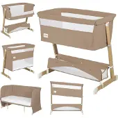 Lionelo Thomi Plus 5-in-1 Sivuvaunusänky, Beige Carmel