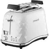 De'Longhi Brillante CTJ2103.W -leivänpaahdin, 2 viipaletta, 900 W, Musta/Valkoinen