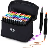24hShop | Alcohol marker set | 80 colors, dual tips (MARKERY 80SZT)