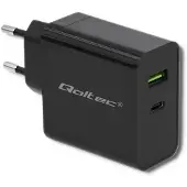 Qoltec 45W | 5-20V | 2.25-3A | USB typ C PD | USB | Czarna