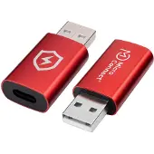 Microconnect Safe Charge USB-A to USB-C (MC-ACADAP-SC) - Datanesto-adapteri, Punainen